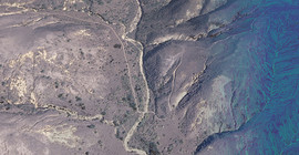 Ansicht einer Punktwolke vom Santa Cruz Island, Kalifornien. Ein digitales Geländemodell, errechnet aus diesen Punktwolken, wird zur Berechnung von Hanginstabilitäten und zur Erfassung von Einzugsgebieten verwendet. Illustration: Prof. Dr. Bodo Bookhagen.