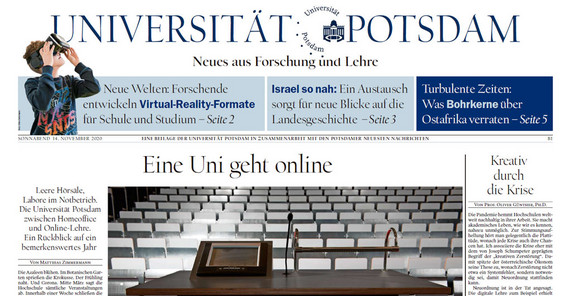 Beilage der Universität Potsdam im Tagesspiegel und den Potsdamer Neuesten Nachrichten erschienen. | Foto: PNN