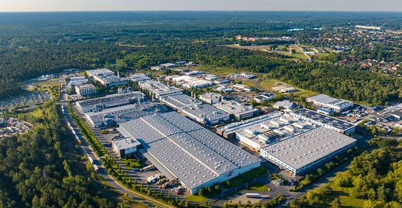 Aerial photograph: The ORAFOL plant in Oranienburg