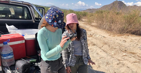 Unterwegs in den Anden / Foto: Manfred Strecker Das Bild zeigt zwei Studentinnen bei Messung im Feld. Das Foto ist von Manfred Strecker. Beim Anklicken öffnet sich das Bild im neuen Fenster.