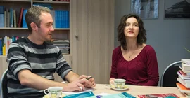 Prof. Dr. Sabine Kuhlmann und Christian Schwab. Foto: Karla Fritze.