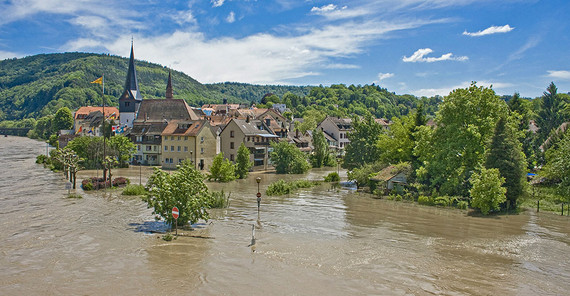 Neckargmünd under water Neckargmünd under water