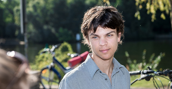 Sebastian Grieme von Fridays for Future am Heiligen See. Foto: Kaya Neutzer.