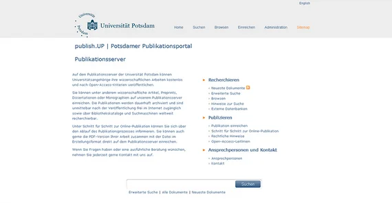 Der Publikationsserver der Universität Potsdam Publish.UP macht Open-Access-Veröffentlichungen einfacher. | Foto: Universitätsverlag