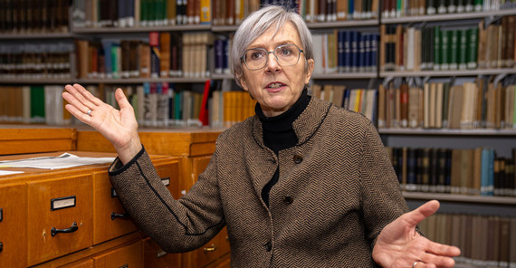 Ulrike Demske während des Interviews.