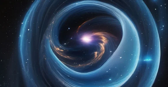 Artist’s impression of a warp bubble collapse (AI)