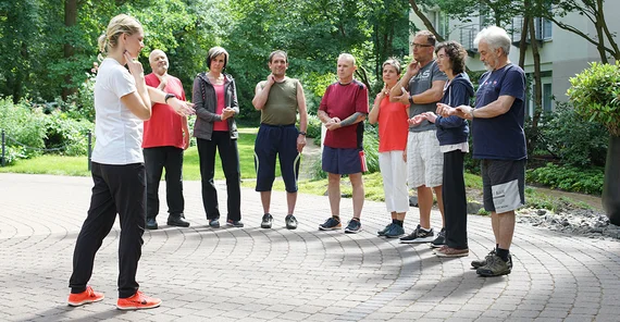A sport group is measuring the pulse