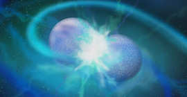 Artistic View of a white dwarf merger.