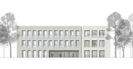 Architektenentwurf des Forschungsneubaus für das Institut für Ernährungswissenschaft am Standort Rehbrücke
