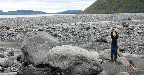 When Desolation Lake erupts, much of its contents spill out through the valleys towards the bay, including boulders as big as a truck.