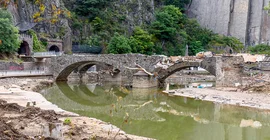 Destroyed bridge in the Ahr Valley after the catastrophic flooding in July 2021.