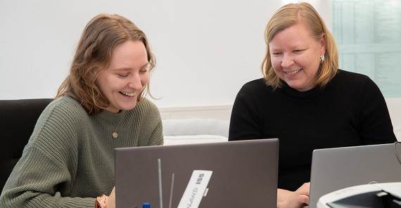 Annett Wadewitz (r.) mit Luise Fuhrhop
