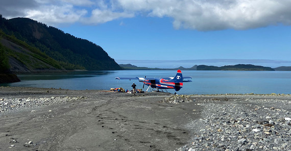 Desolation Lake is an ice dam in Glacier Bay National Park. The researchers traveled there by seaplane.