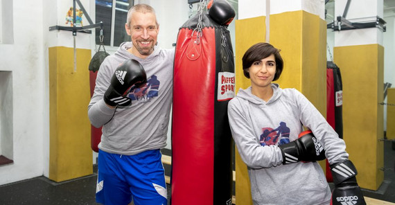 Felix Hoffmann und Maria Pohle vom Box-Projekt „Fair in Potsdam“ | Foto: Thomas Roese.