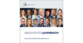 Cover für das Jahrbuch mit Alumni der Uni Potsdam